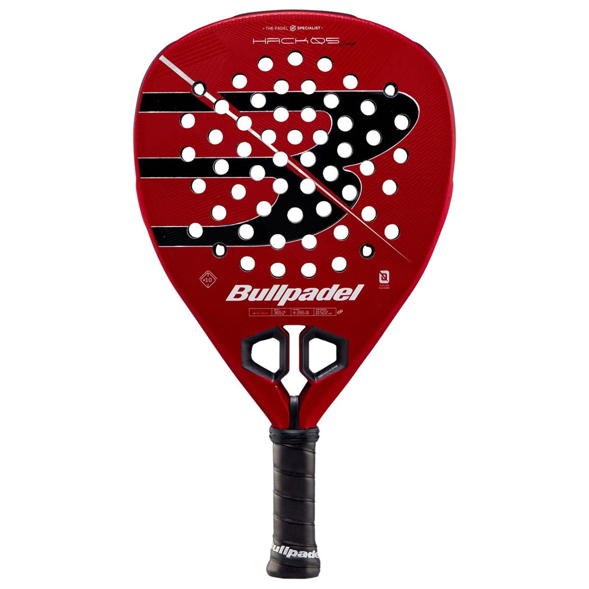Bullpadel Hack 05 Comfort 2027 Padel racket in red, front view