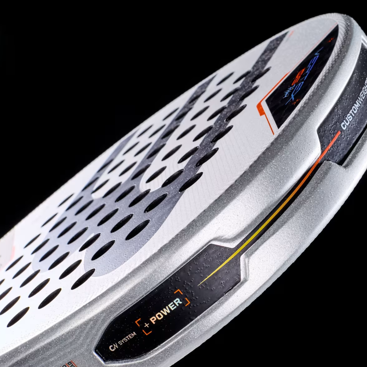 Bullpadel Vertex 05 Hybrid 2027, angled close-up of the frame edge