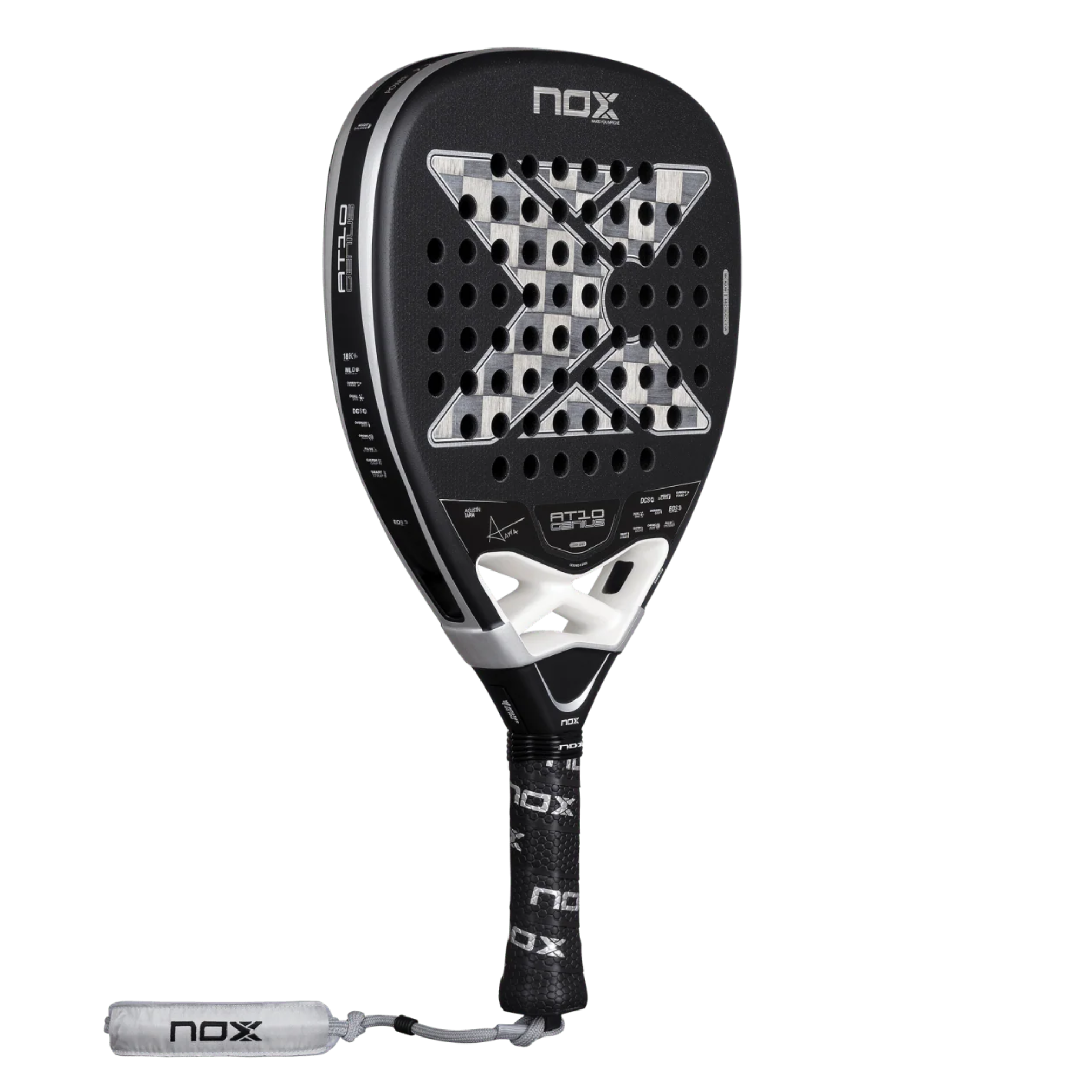 Nox AT10 Luxury GENIUS ATTACK 18K Alum 2026 Padel Racket by Agustín Tapia, view 3
