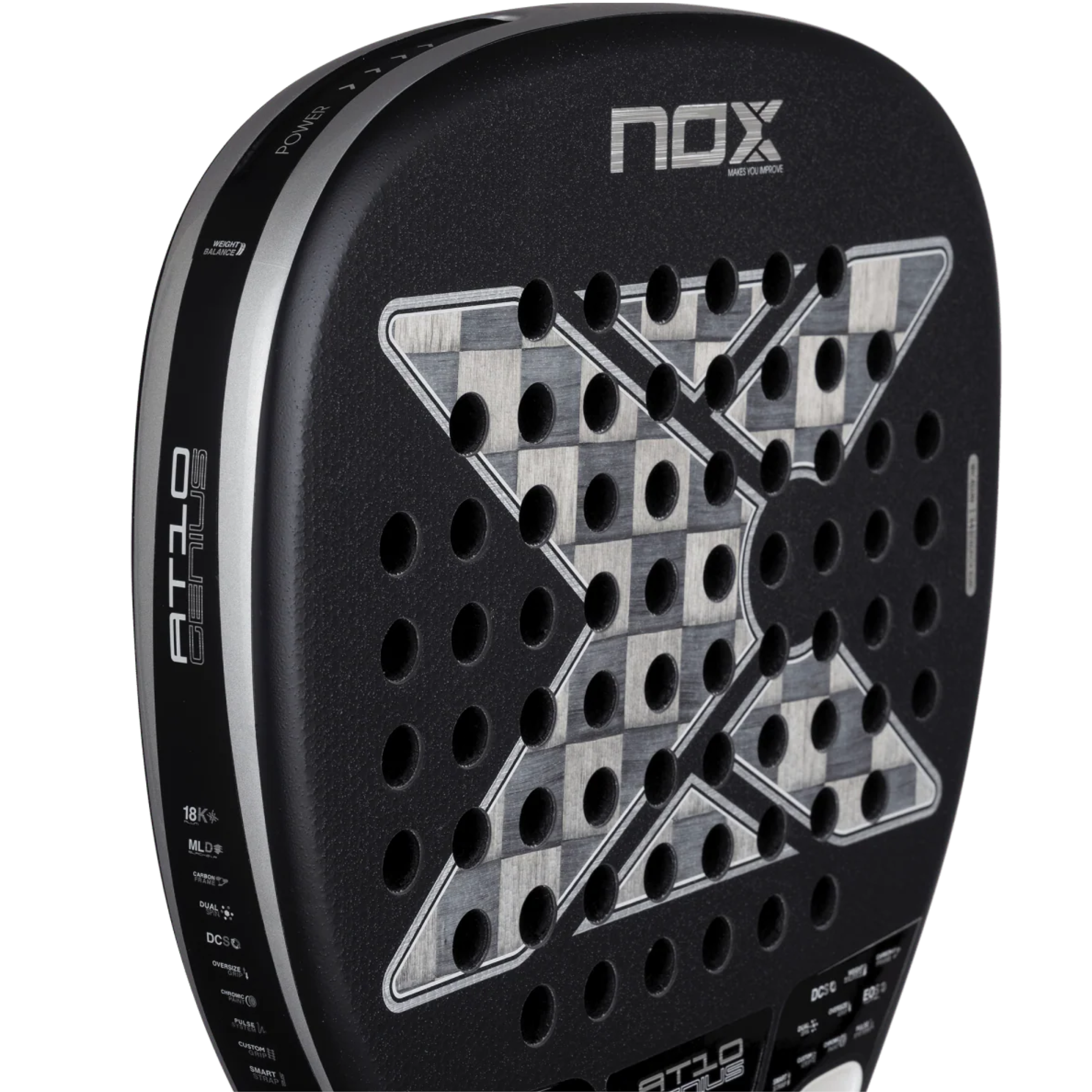 Nox AT10 Luxury GENIUS ATTACK 18K Alum 2026 Padel Racket by Agustín Tapia, view 4