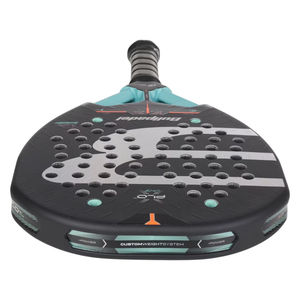 Bullpadel Xplo Comfort 2027, rear view laid flat, showing the CustomWeight System slots
