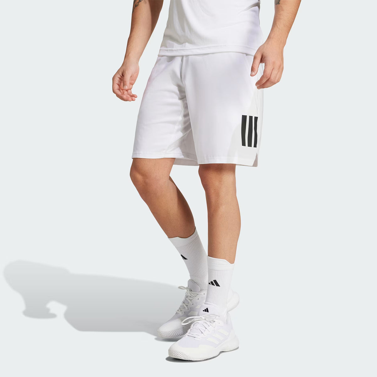 Adidas Club Tennis Climacool 3-Stripes White Shorts
