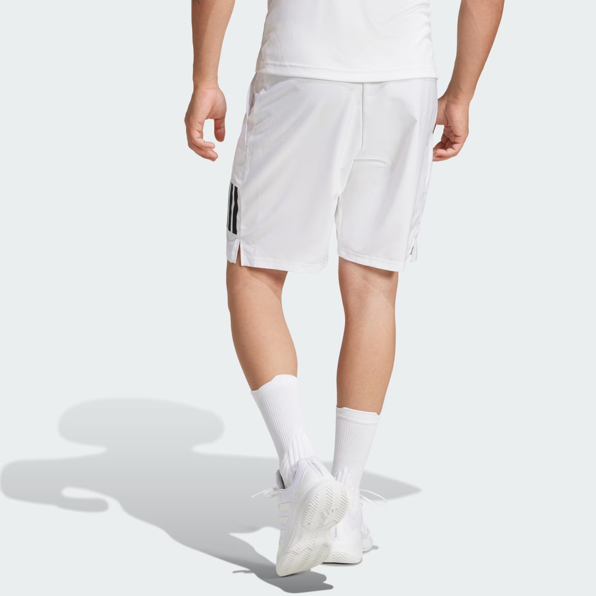 Adidas Club Tennis Climacool 3-Stripes White Shorts, view 6