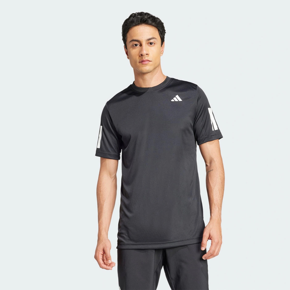 Adidas Club Padel Tennis Climacool 3-Stripes Black T-shirt, view 2