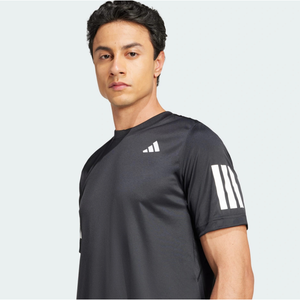 Adidas Club Padel Tennis Climacool 3-Stripes Black T-shirt, view 4