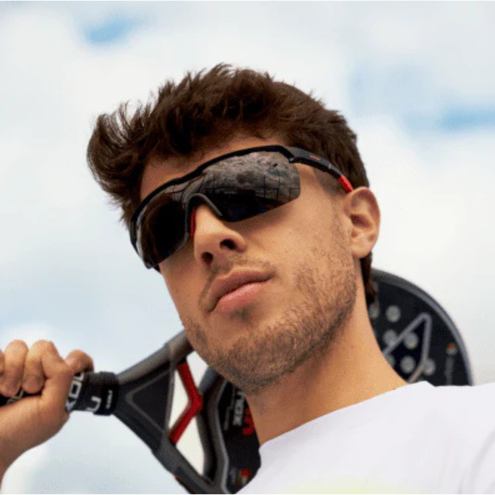 NOX/MO FIGNON Tempo Black/Red Sports Glasses