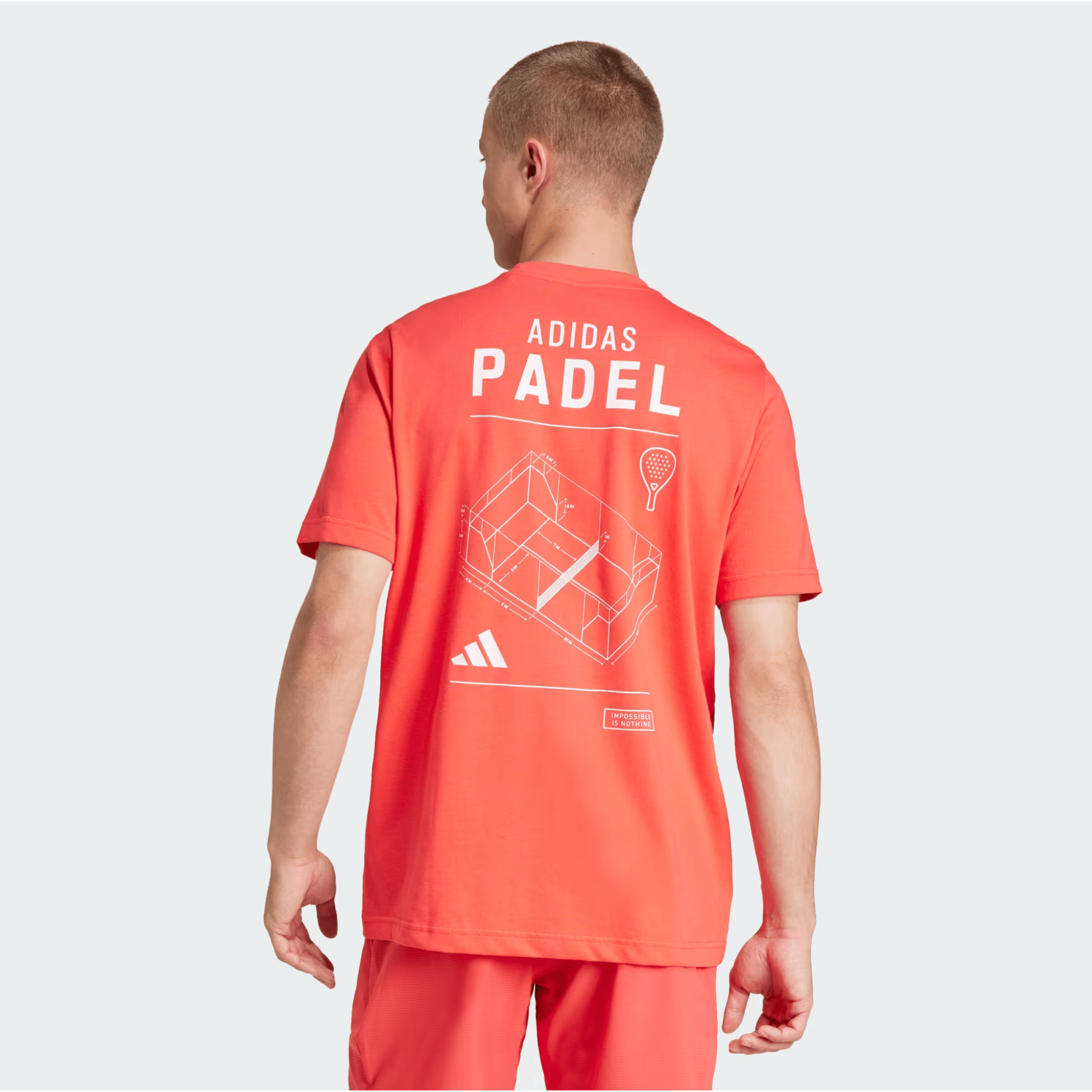 Adidas Padel Category Graphic Tee - Semi Lucid Red