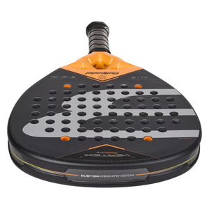 Bullpadel Vertex 05 Comfort 2027, rear view laid flat, showing the CustomWeight System slots