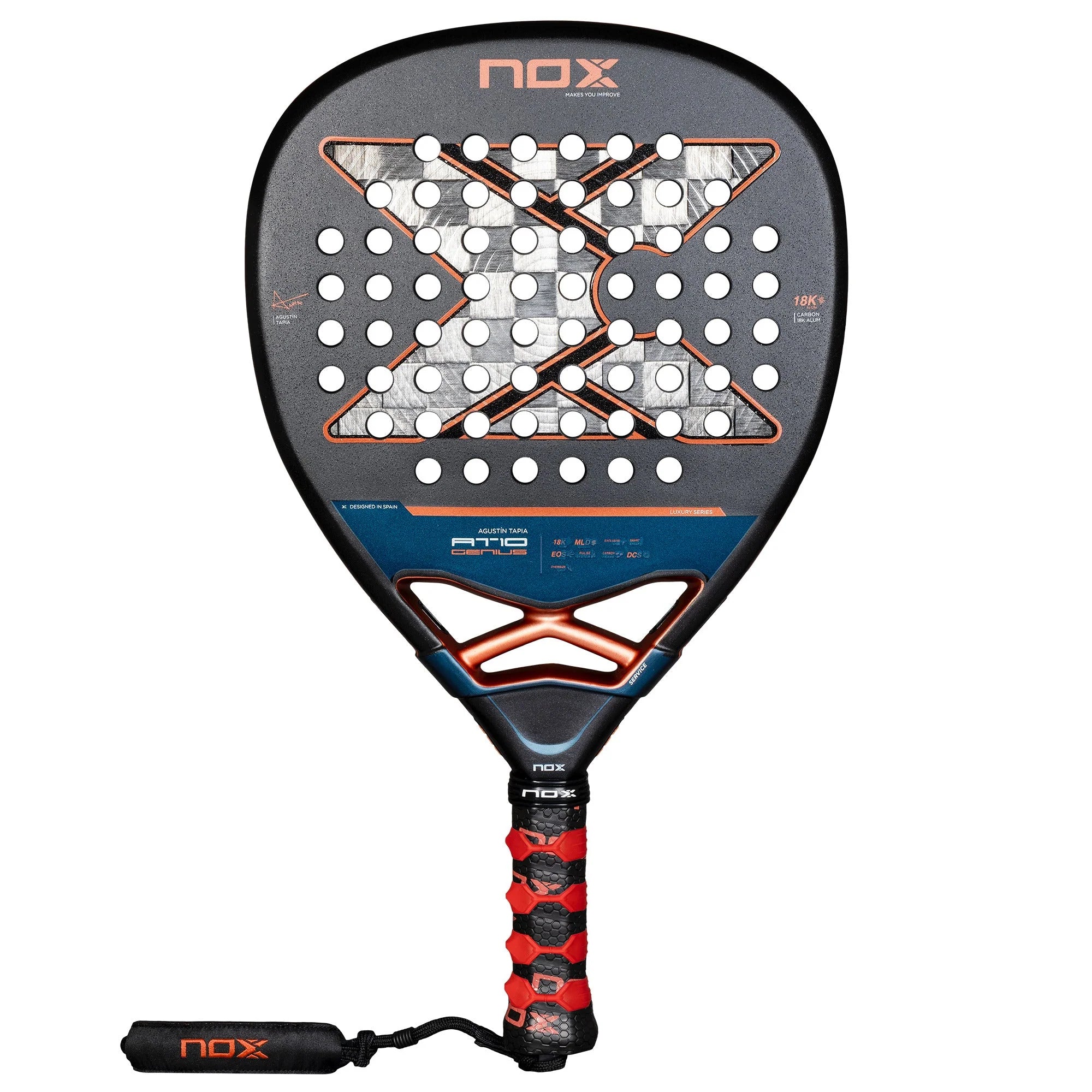 Nox AT10 Luxury GENIUS ATTACK 18K Alum 2025 Padel Racket by Agustín Tapia