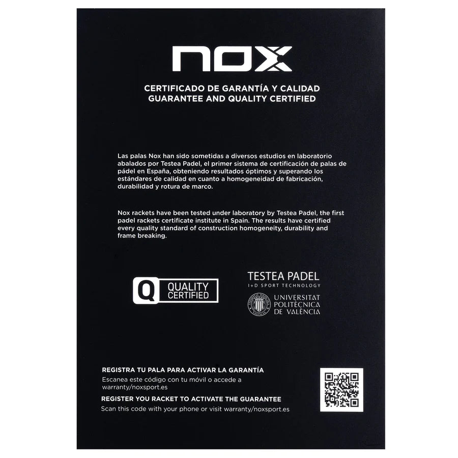 Nox AT2 Genius LTD EDT Pack - 18K Limited Edition Padel Racket by Agustin Tapia